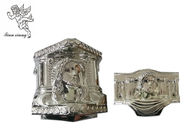 Silberner Plastiksarg Decoratin, Begräbnis- dekorative Teile eines Schatullen-Christus-Modells