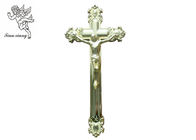 Dekoratives Jesus-Kreuz-Begräbnis- Kruzifix-Größe 44.8×20.8cm, goldenes Plastikschatullen-Kreuz