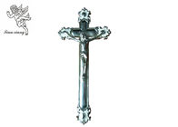 Silbernes Plastiksarg-Kruzifix begrub dekorative 44,8 × 20,8 cm Größe für Schatullen-Deckel
