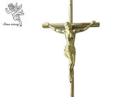 Gold-Jesus-Schatullen-Kreuz-Größe 37×13.7 cm, Jesus 3 # Sarg Quer-pp. materiell