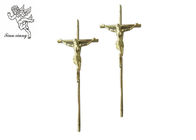 Gold-Jesus-Schatullen-Kreuz-Größe 37×13.7 cm, Jesus 3 # Sarg Quer-pp. materiell