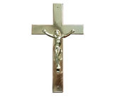 Silberne Farb-Plastik-Jesus-Sarg-Kruzifix-Größe 24 × 14 cm für Begräbnis- Schatulle