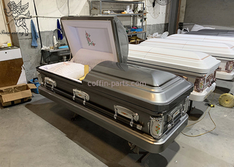 ISO9001 Decorable Stainless Steel Casket Customizable For Funeral Arrangements