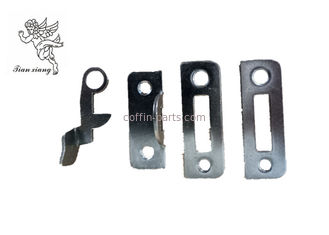 Black  / Silver Funeral Coffin Latch , Customized Adult Iron Coffin Lock