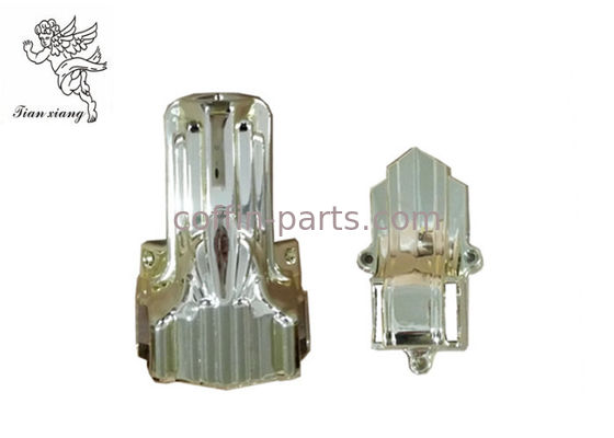 10# Casket Corners Coffin Decoration 56cm X 42cm X 37cm Silver ABS Material