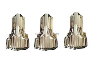 Pale Gold Plastic Coffin Fittings Casket Corner Decoration With Steel Solid Bar