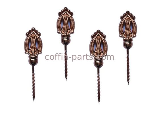 Coper Color Funeral Casket Accessories , Coffin Hardware Screw For Casket Fastening