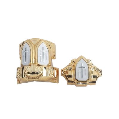Sarg-Querkruzifix-Goldfarbe Jesuss 3# Quer-pp. materieller Schatullen-