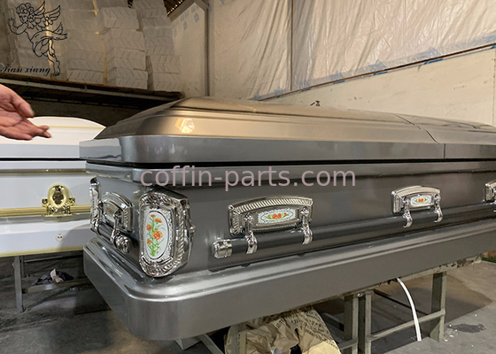 Customizable Interior Metal Casket For Obsequies Decorable Surface