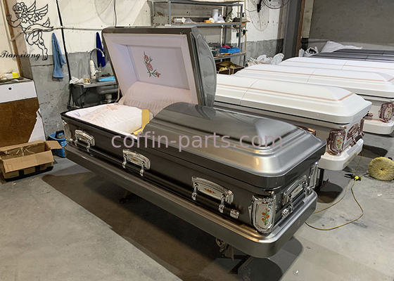 ISO9001 Decorable Stainless Steel Casket Customizable For Funeral Arrangements