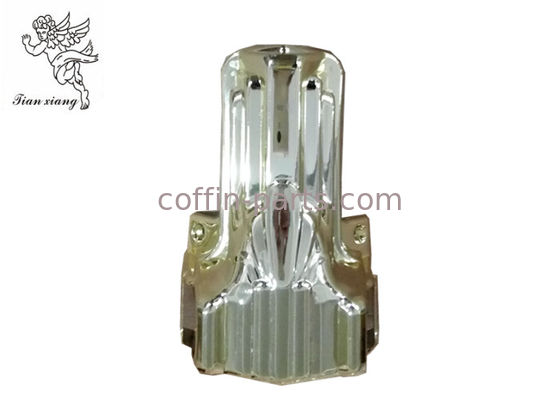 10# Casket Corners Coffin Decoration 56cm X 42cm X 37cm Silver ABS Material