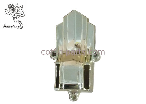 10# Casket Corners Coffin Decoration 56cm X 42cm X 37cm Silver ABS Material
