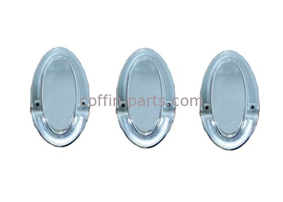 Standard Style Sliver Funeral Coffin Decorative Coffin Parts With Iron Tubes