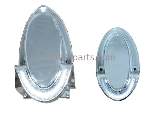 Standard Style Sliver Funeral Coffin Decorative Coffin Parts With Iron Tubes