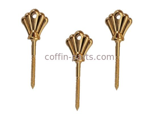 Gold 1# Coffin Screw Coffin Fittings Casket Surface Decoration For Casket Fastening