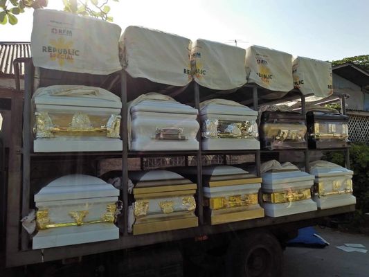Gold Plastic Casket Accessories American Style Funeral Coffin Fittings