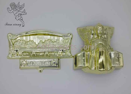 Silver Polished Plating Casket Hardware Unique Design Coffin Ornaments